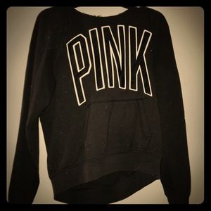 Pink black hoodie